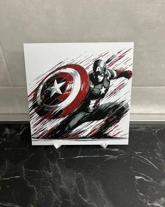 Quadro decorativo Captain America Stampa 3D