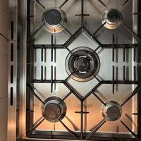 cucina GAS SMEG acciaio griglie in ghisa