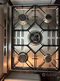 cucina GAS SMEG acciaio griglie in ghisa