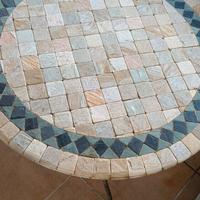 tavolo da giardino in pietra mosaico