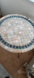 tavolo da giardino in pietra mosaico