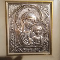Quadro religioso placcato in argento 