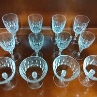 12 bicchieri in cristallo soffiato 