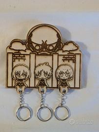 Portachiavi legno handmade – Attack on Titan