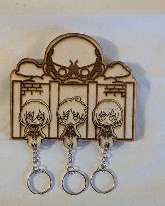 Portachiavi legno handmade – Attack on Titan
