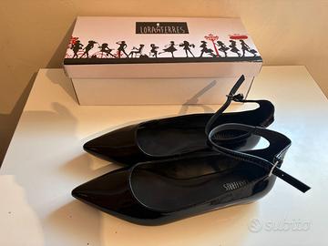 Ballerine slingback nere Lora Ferres