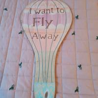 Mongolfiera grande in legno 60 cm