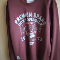 felpa girocollo bordeaux 