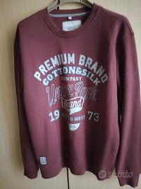 felpa girocollo bordeaux 