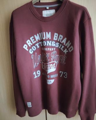felpa girocollo bordeaux 