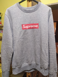 Felpa grigia sale supreme