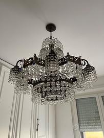 Lampadario con abatjour vintage.