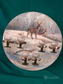 Portabicchieri liquore anni '30  - corna di cervo