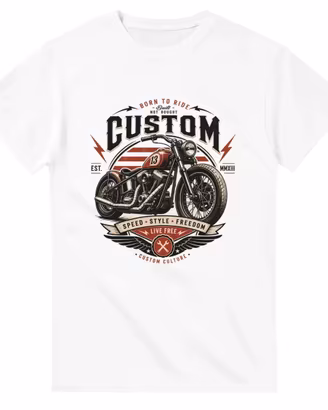 Born To Ride - T-Shirt Moto Custom