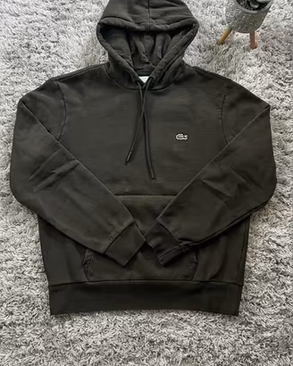 Felpa con cappuccio Lacoste verde militare