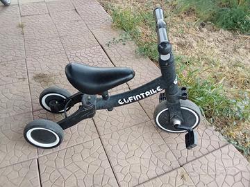 Triciclo e bicicletta senza pedali
