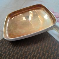 Centro Tavola Le Perle Porcellana Oro Opaco 26cm