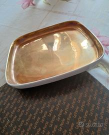 Centro Tavola Le Perle Porcellana Oro Opaco 26cm