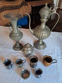 servizio in peltro anni 60/70 da thea zucchero etc