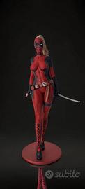 figure dipinta a mano lady deadpool marvel