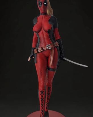 figure dipinta a mano lady deadpool marvel