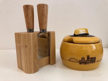 Formaggera + set coltelli formaggio