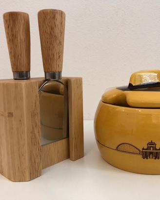 Formaggera + set coltelli formaggio