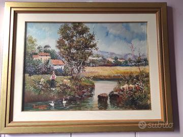 Dipinto olio su tela Luciano Lutring