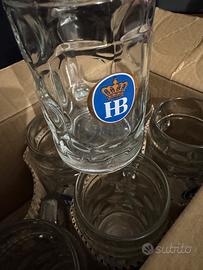 Lotto 6 Boccali Birra HB Hofbräuhaus 1 Litro..