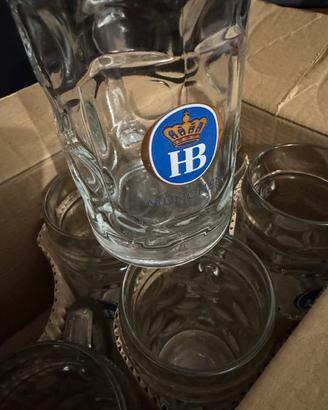 Lotto 6 Boccali Birra HB Hofbräuhaus 1 Litro..