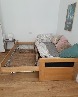 letto singolo con estraibile e materassi