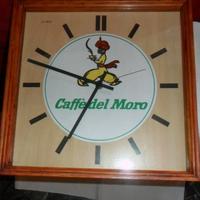 OROLOGIO "CAFFE' DEL MORO" DA PARETE VINTAGE '60