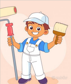 Imbianchino esegue lavori di pitturazione