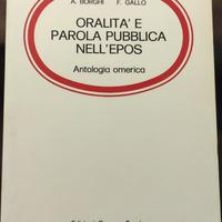 Oralità e parola pubblica nell'epos
