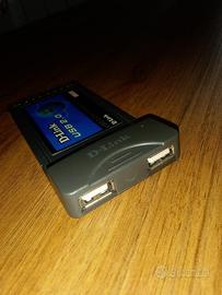 Scheda CardBus PCMCIA con 2 porte USB 2.0 DUB-C2