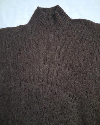 Maglia collo alto  marrone 