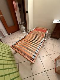 Letto singolo motorizzato ortop +materasso antide