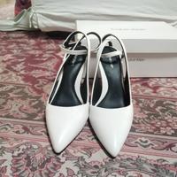 SLINGBACK PELLE BIANCHE DONNA CALVIN KLEIN