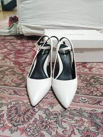 SLINGBACK PELLE BIANCHE DONNA CALVIN KLEIN