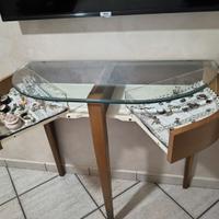 Consolle legno/vetro apribile