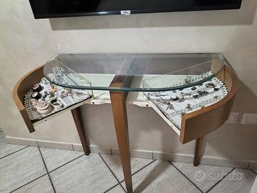 Consolle legno/vetro apribile