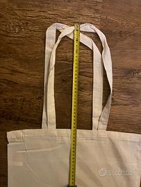 Borse shopper in cotone bianco stampabile