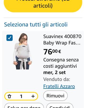 fascia porta bebè  sauvinex a 50 euro