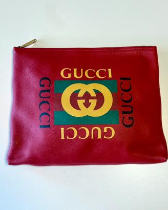 Pochette Gucci Nuova in pelle completa di dust bag