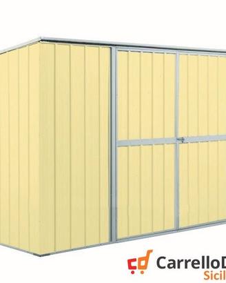 Casetta giardino in Acciaio 345x186cm - 6mq beige