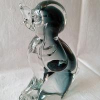 Scultura fermacarte cane in vetro di Murano Italia