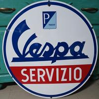 Tabella Insegna Vespa Servizio Monofacciale