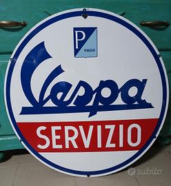 Tabella Insegna Vespa Servizio Monofacciale