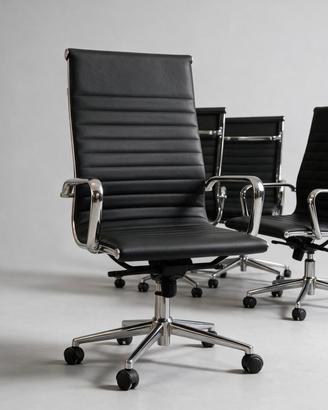 10 sedie ufficio direzionali girevoli nere 