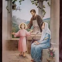 Immagine Sacra famiglia santino da collezione